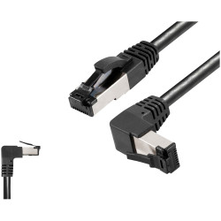 BKL Electronic 144025 RJ45 Network cable patch cable CAT 8.1 2 m Black