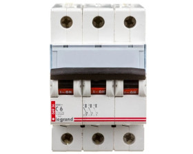 Wyłącznik nadprądowy 3P C 6A 10kA AC S313 TX3 404218