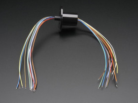 Adafruit Slip Ring with Flange - 22mm diameter, 12 wires, max 240V @ 2A