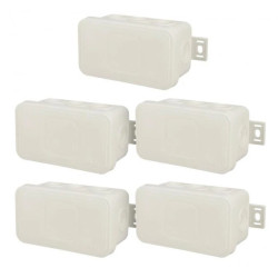 Puszka hermetyczna natynkowa elastyczna 80x45x41mm 8-wlotowa, zamknięcie na klik IP54 biała EDO 5 szt.