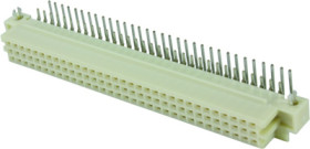 Female connector, type R, 64 pole, a-b-c, pitch 2.54 mm, solder pin, angled, 09734646804