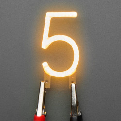 Number LED Filament - Warm White "5"