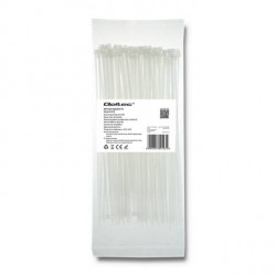 Opaski zaciskowe - 2,5x200mm - nylon 66 - białe - 100szt. - Qoltec 52195
