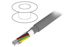 6335-Sl005 Przewód Na Rolce 30,5M Alpha Essential 15X24awg Pvc Ciemnoszary 300V