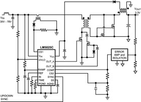 90V active clamp voltage mode PWM controller with P or N-channel clamp FET and 90% max duty cycle