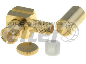 Złącze MCX męskie kątowe 90° 50Ohm RG174 MCX-01