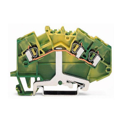 WAGO 780-637/999-950 3-conductor Gnd. Terminal Block Ex e II Grn-yellow