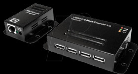 UA0252 USB 2.0 Cat.5 Extender max. 50m with 4-Port Hub