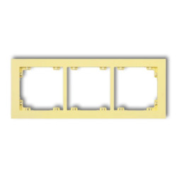 DECO Ramka potrójna DECO Pastel Matt kanarkowy 43DR-3