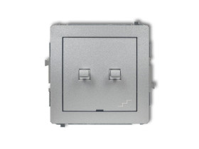 DECO Wyłącznik pojedynczy ze schodowym (osobne zasilanie) w stylu amerykańskim srebrny metalik 7DWPUS-10.2 KARLIK