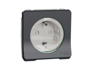 MUREVA STYL Gniazdo schuko (zaciski śrubowe) IP55 antracyt MUR36135 SCJHNEIDER ELECTRIC