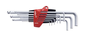 Wiha Zestaw kluczy imbusowych długich z końcówką kulistą 1,5-10mm chromowane 369S9 ProStar 07185 /9szt./