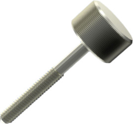 Knurled head screw, M3, Ø 10 mm, 15 mm, brass, 001.89.363