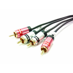 kabel 2 RCA wtyk - 2 RCA wtyk 0,5m slim Vitalco RK232