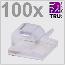 TruComponents 41219 Clip Self-adhesive &#xD8;1-7mm Clear 100pcs