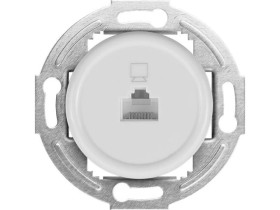 Gniazdo LAN Retro, 1xRJ45, kat.5e, białe