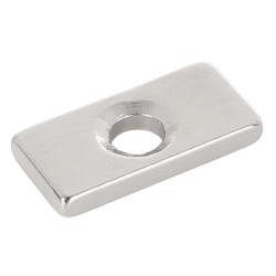 Magnes neodymowy 20x10x3 1szt. otwór na wkręt