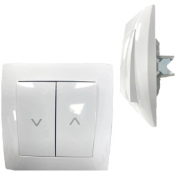 Włącznik Żaluzjowy Pojedynczy Łącznik Podtynkowy WESA 10A 230V Biały