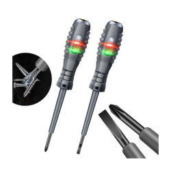 TESTER 230V PŁASKI + KRZYŻAK zestaw 2szt, Aneng B05 próbnik probówka