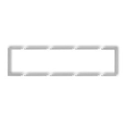 Ramka wypełniająca poczwórna serii DECO srebrny metalik 7DRW-4