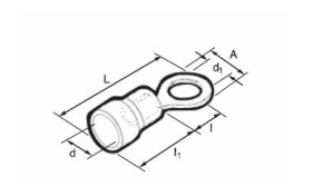 Końcówka kablowa oczkowa izolowana LI 1/4 (100szt) TOKMJ0010000401 RADPOL