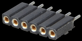 115-1-006-0-MTF-XS0 Precision sockets 2.54 mm, 1X06, straight