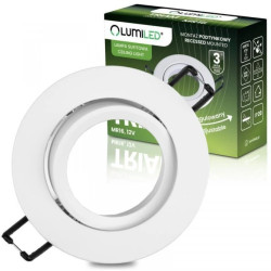 Oprawa Halogenowa Podtynkowa Lampa Sufitowa Okrągła Ruchoma GU10 MR16 Biała TRIAM LUMILED