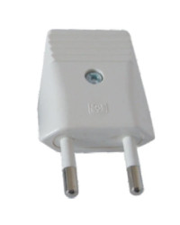 Wtyczka płaska 1624 skręcana 10A 2P biała 1131-231-000-590