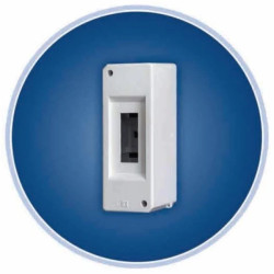 Rozdzielnica plastikowa 1x2 moduły IP30 RAL 9003 ALFA 2S 5-409