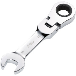 Draper 27966 HI-TORQ&#xAE; Metric Stubby Flexi Head Ratchet Spanner 11mm