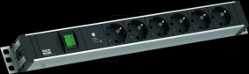 800.3937 Socket strip, 19", 1.5U, 6-way
