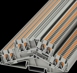 3210609 Double-deck terminal block, PTTBS 2.5 Quattro, gray