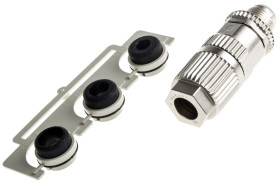 Złącze wielostykowe przemysłowe 4-pinowe M12 Montaż na kablu Wtyczka HARTING