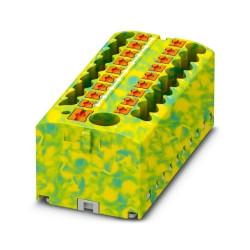 Blok rozdzielczy PTFIX 6/18X2,5 GNYE, żółto-zielone złącze przemysłowe - 18 punktów przyłączeniowych o przekroju 2,5mm2