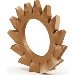 Serrated lock washer, M2, H 0.9 mm, inner Ø 2.2 mm, outer Ø 4.5 mm, spring bronze, DIN 6799, 22.6530