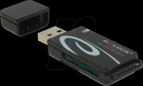 91602 Card Reader, external, USB 2.0, microSD, SD