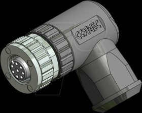 43-00131 SAL M 12, 8-pin, coupling, angled