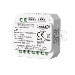 Ściemniacz LED DALI DT6 / 0-10V / 1-10V / Triac / PUSH / 8A sterownik Skydance DA1-T