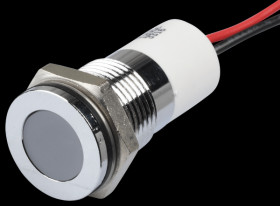 Q14F3CXXW12E Indicator LED, 12 V DC, 14 mm, wired, white/BrC