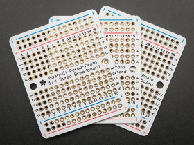 Adafruit Perma-Proto Quarter-sized Breadboard PCB - 3 Pack
