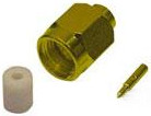 SMA plug 50 Ω, RG-402, solder connection, straight, 1-1478903-0