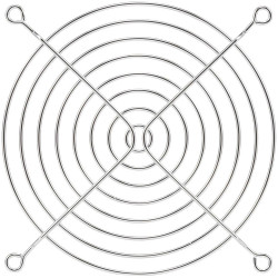 PROFAN Technology 1408557 Fan Grille 120mm Metal Chrome/Nickel Plated