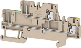 Terminal block, push-in connection, 1.5 mm², 4 pole, 17.5 A, 6 kV, dark beige, 2485860000