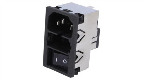 Km01.1205.11Złącze Zasilające Ac Gniazdo Męskie 10A 250Vac Iec 60320