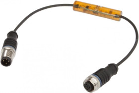 VY031124, falownik, PNP/NPN, 10-35V DC, 1x NO, M12 3pin 0.3m IP67, tworzywo sztuczne