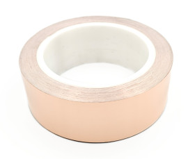 Taśma metalizowana szerokość 50mm Taśma miedziana grubość folii 0.04mm RS PRO wytrzymałość termiczna 130°C Miedź 5,2