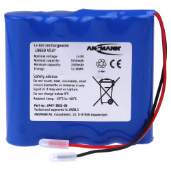 Ansmann 2447-3032-20 Li-Ion Battery Pack 14.54V / 3500mAh with PTC