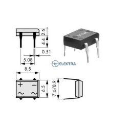 mostek prostowniczy 1A, 1000V, DF10 5sztuk