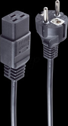 BS60015-S Earthed contact plug/non-heating appliances, 16 A, CEE7/7-C19, 3