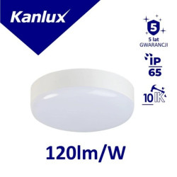 Plafoniera LED IPER LED 19W-NW-O okrągła 2280lm 4000K IP65 IK10 II kl. PZH 5 lat Gwar. biały 37291